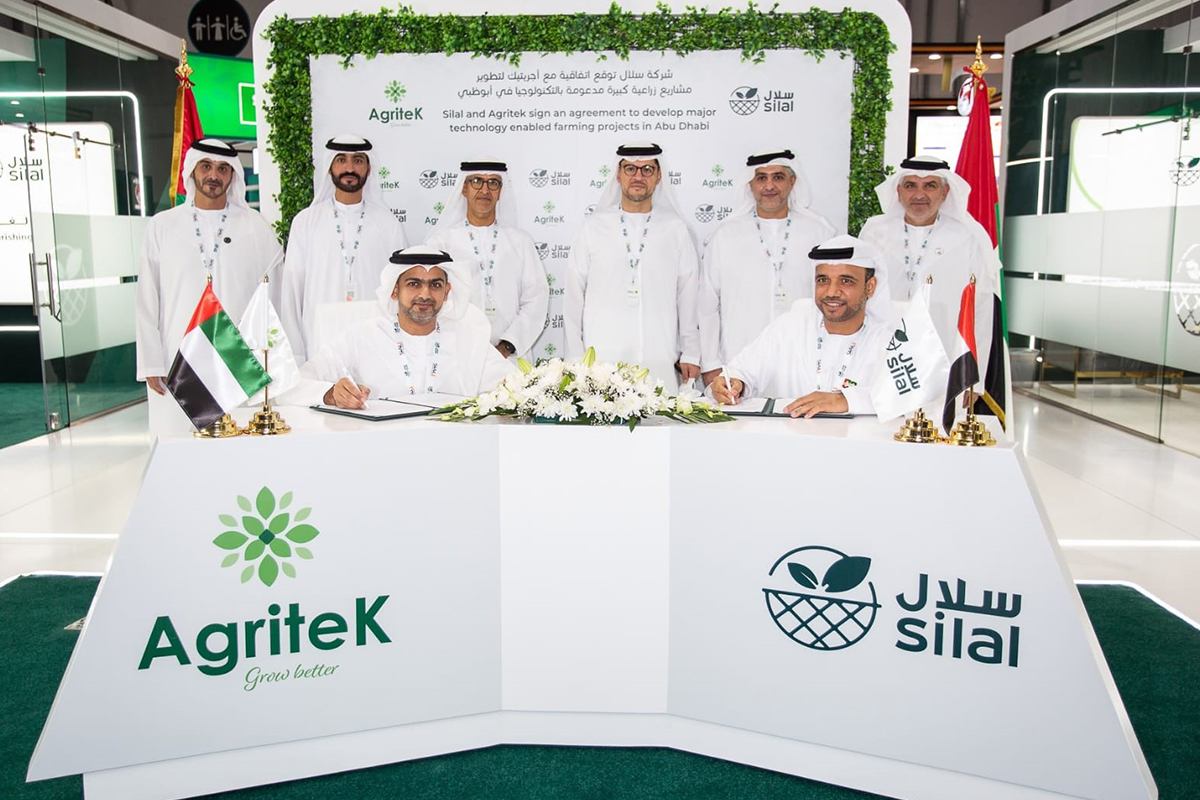 Silal and Agritek sign an agreement to develop major technology enabled farming projects in the Emirate of Abu Dhabi